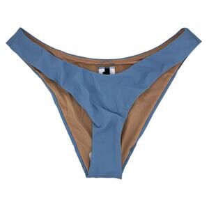 J. Crew Curved Waist cheeky Bikini Bottom Light Blue Size S NWT